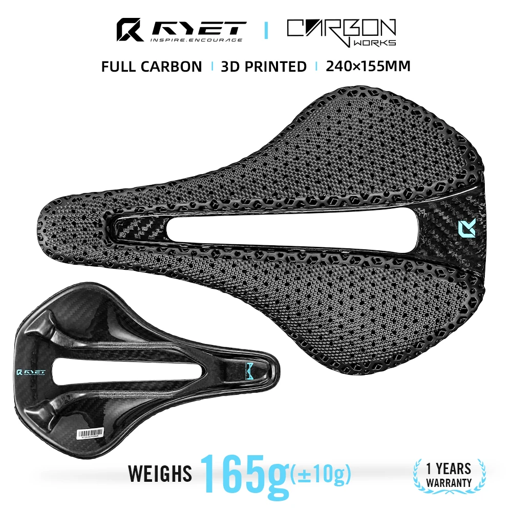Carbon Fiber Saddle - RYET Sella per bicicletta stampata in