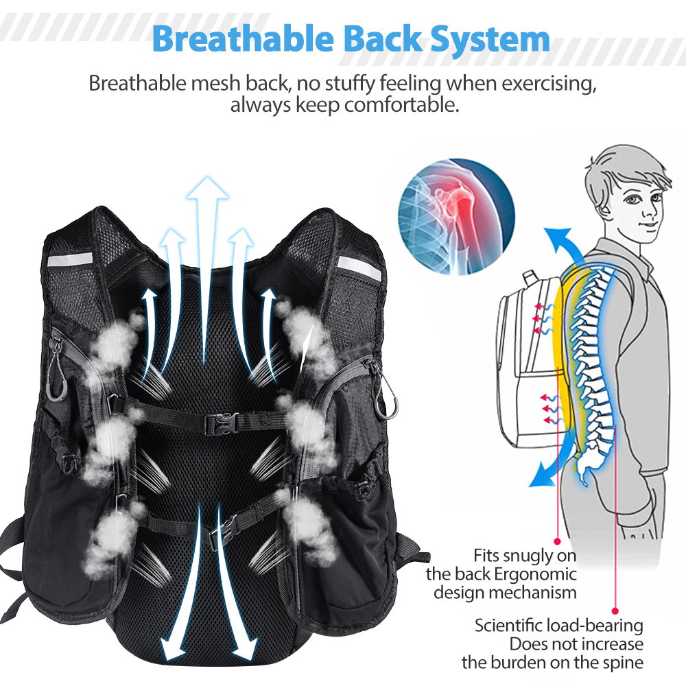Gilet zaino da corsa con borsa - Cycling Gear Vest recensione e prezzo